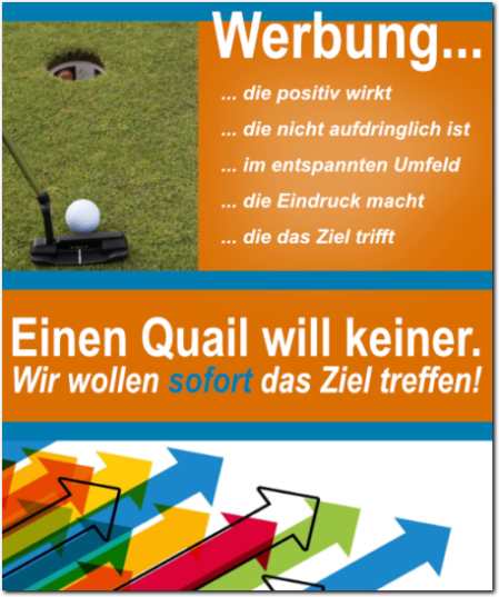 Werbung mit Golfcarts Münsterland